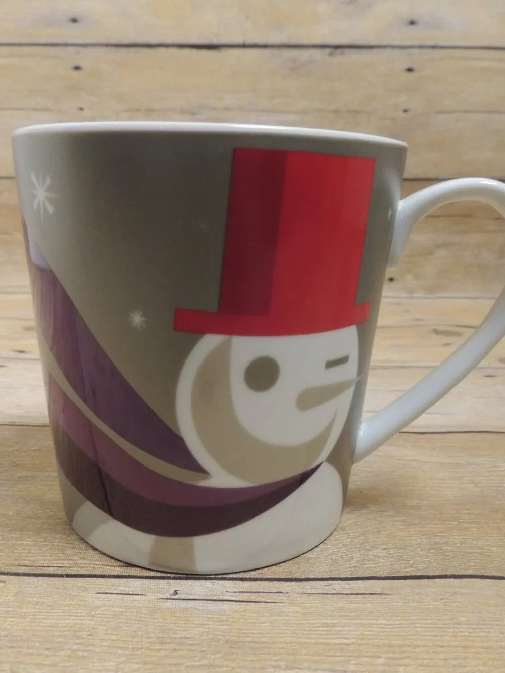 2011 Starbucks Winking Snowman Holiday Mug